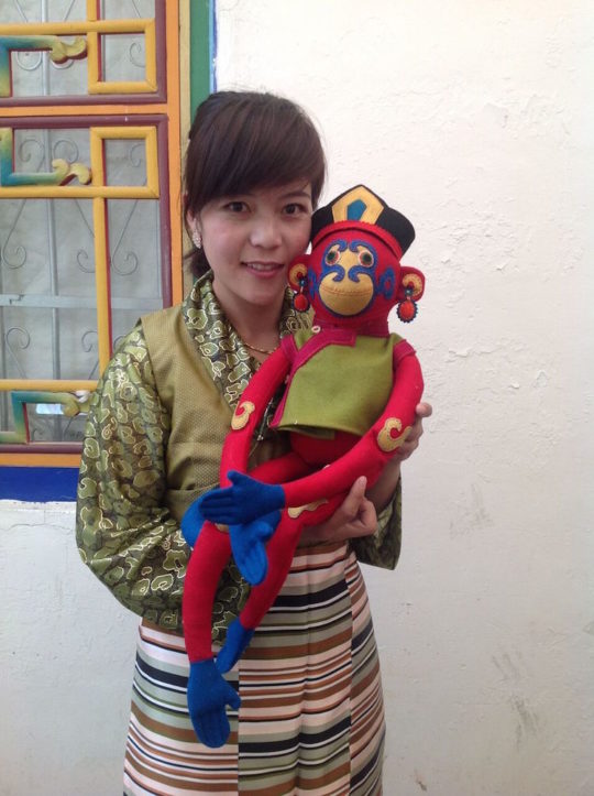 Susie Vickery, Tibetan citizen with puppet 