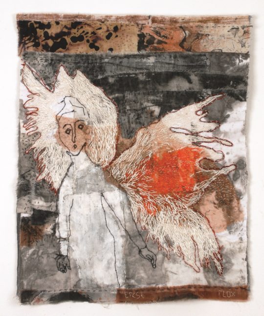 Flox den Hartog Jager: Efese, 2016, Cotton, organza, monoprint, discharged resist, hand embroidery