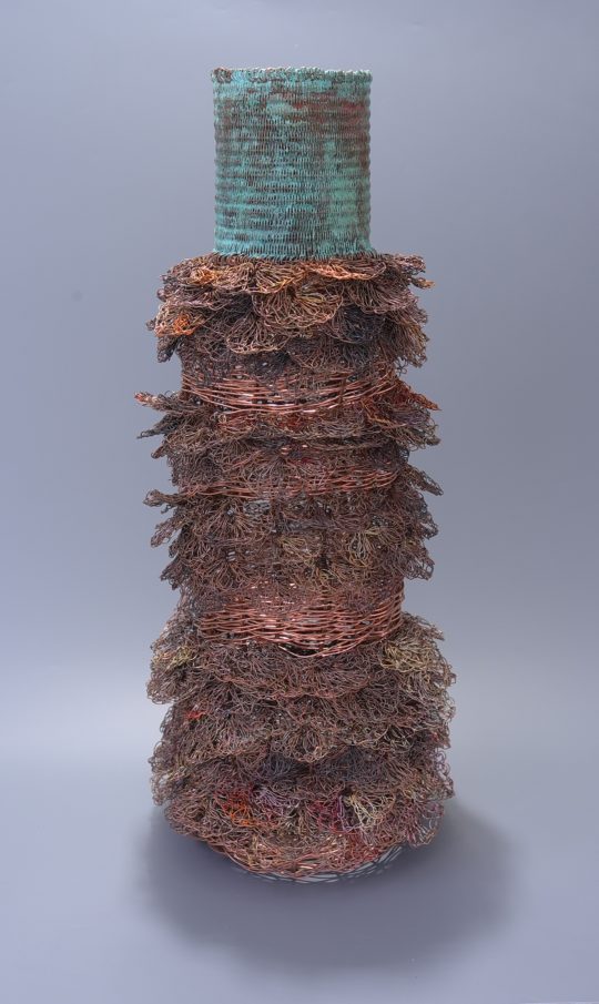 Kieta Jackson: Medullarm, 2016, Crochet and woven copper wire