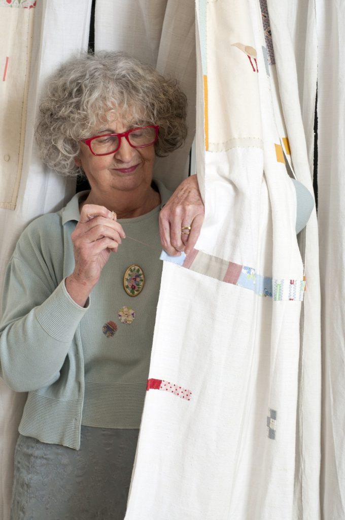 Janet Bolton: Janet Bolton at work on her blinds (Photo credit, Jacqui Hurst)