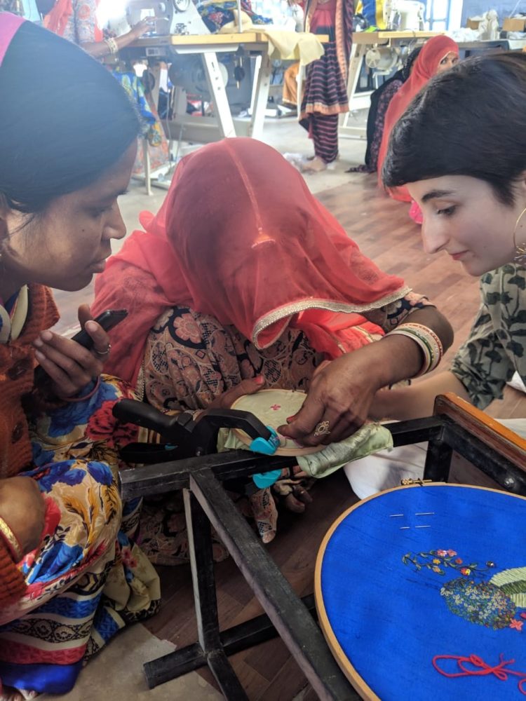 Saheli Women: Focusing on the embroidery training, 2019, Thread embroidery
