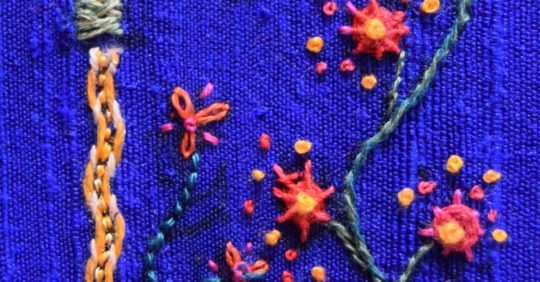 Saheli Women: The garden embroidery sample (Detail)