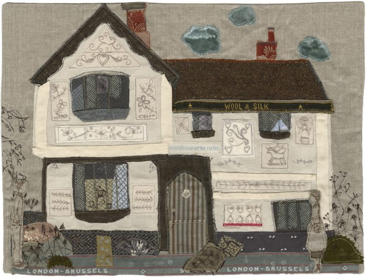Michelle Holmes: The Ancient House, 2016, Free machine embroidery, hand stitching, appliqué