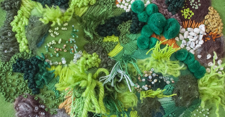 Amy Louise Baker: Moss-inspired fiber art