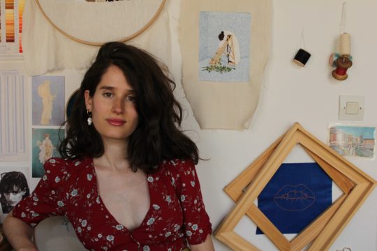 Cécile Davidovici: Cécile in her work space