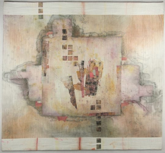 Peggy Brown: Moments, 2014, 43 x 40, Silk, cotton, Paper painted, collaged and quilted