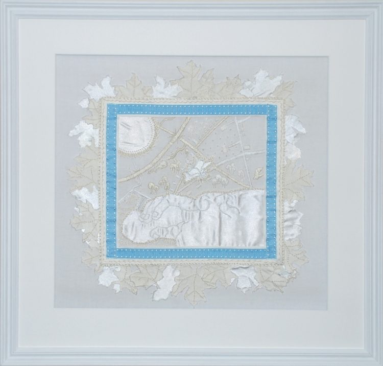 Bridget Steel-Jessop: Baby Sam, 2015, 30cm x 30cm, Applique and embroidery