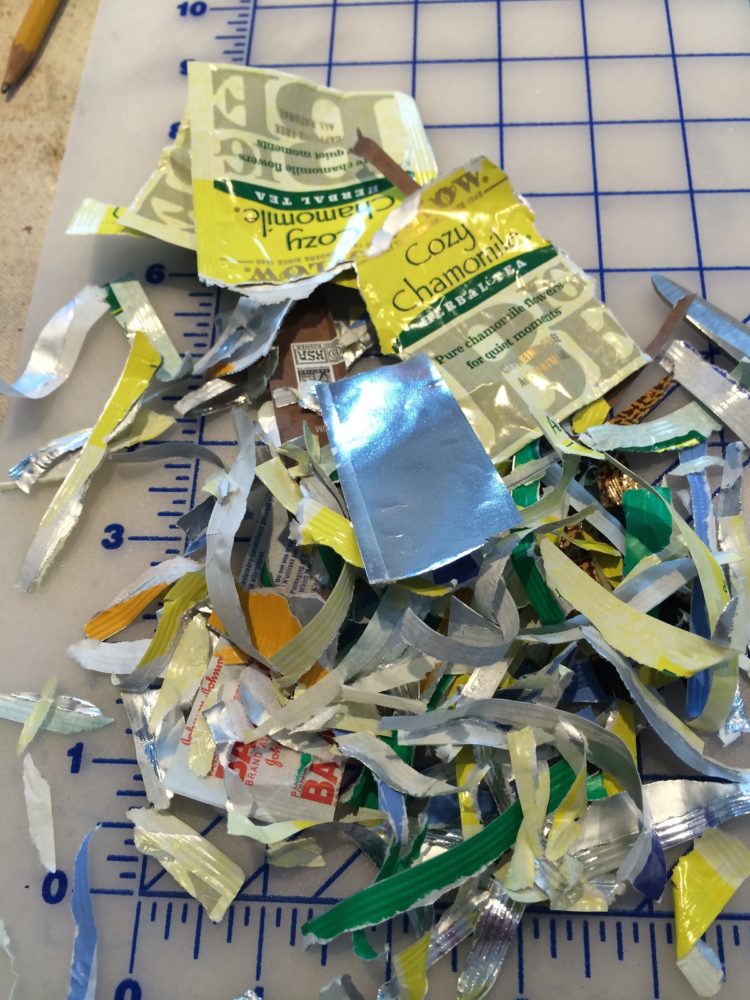 Wen Redmond: Tea bag leftover scraps