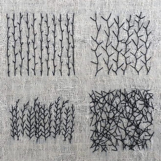 Heidi Tyrvainen's response to Sue Stone's stitch challenge (week 1)