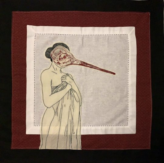 Lin Belaunde Morla: almazuela #1, 2019, 60 x 60, thread and fabric