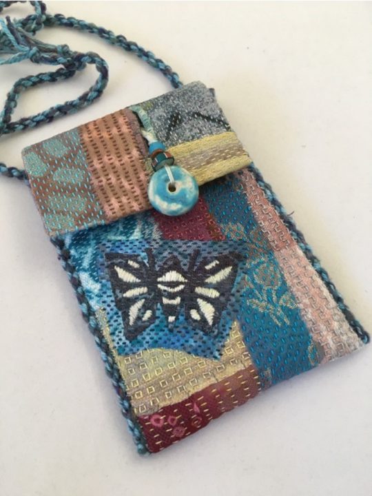 Julie B. Booth: Butterfly Boro Bag, 2020, Mixed Media Fiber