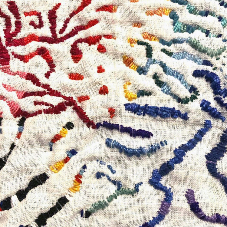 Denise E: Piece in response to one of the TextileArtist.org Community Stitch Challenges