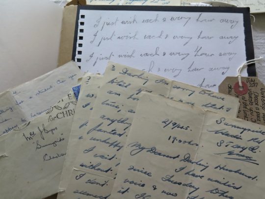 Ali Ferguson: Repetitive writing of a phrase from an old letter
