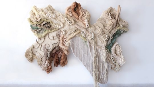 Vanessa Barragão, Nostalgia, 2020. 240cm x 185cm (8’ x 6’). Basketry, latch hook, crochet and other fibre techniques. 100 per cent recycled wool and esparto grass.