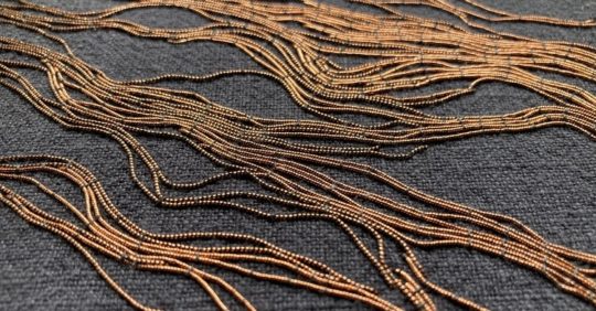 Hanny Newton: Initial Copper Embroideries (Detail), 2020