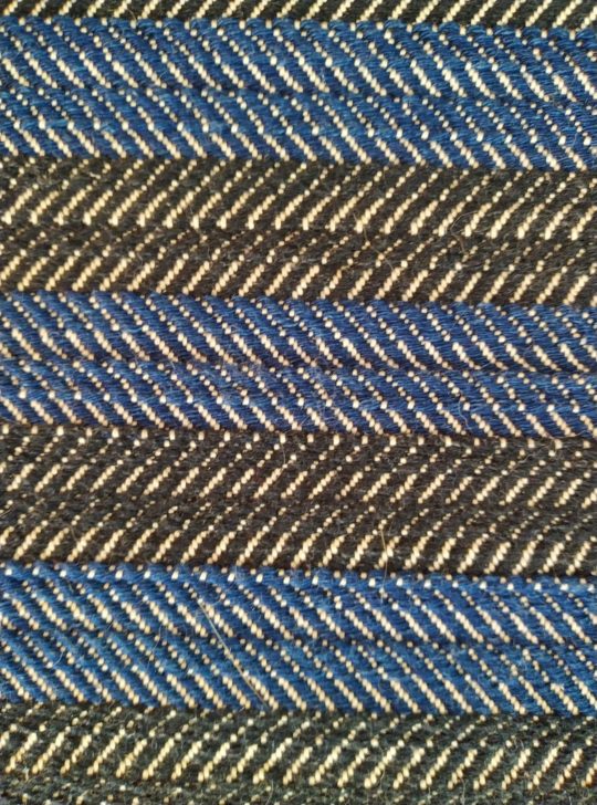 Mauréna Lambert, Waves (Detail), 2015, 25 x 17, Indigo coton woven
