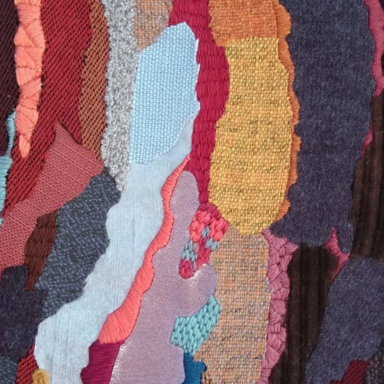 Jessica Richardson's piece in response to a Stitch Club workshop from Sabine Kaner