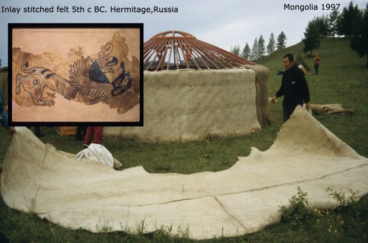 Jeanette Appleton: Yurt in Mongolia and felt in Hermitage Museum, Russia 