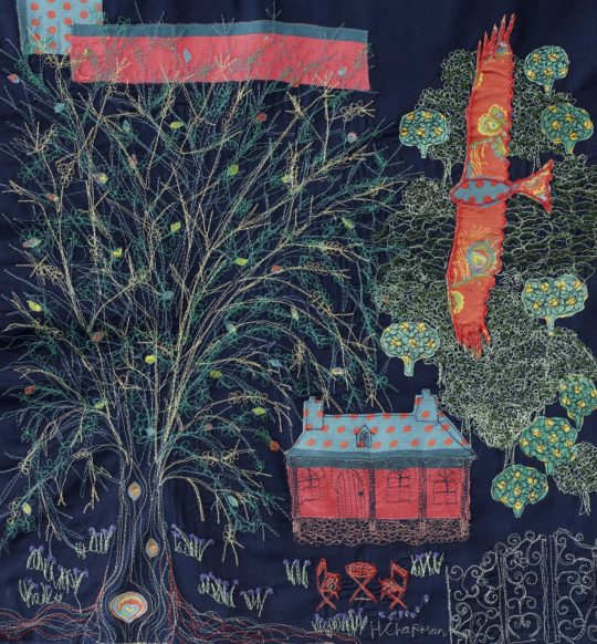 Harriett Chapman: The cottage, 2015, 40cm x 50 cm, Textiles, machine embroidery