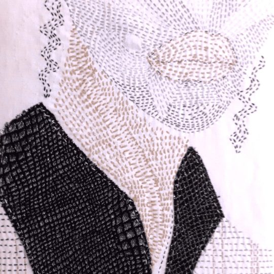 Marie Audéon's piece in response to a Stitch Club workshop from Stewart Kelly