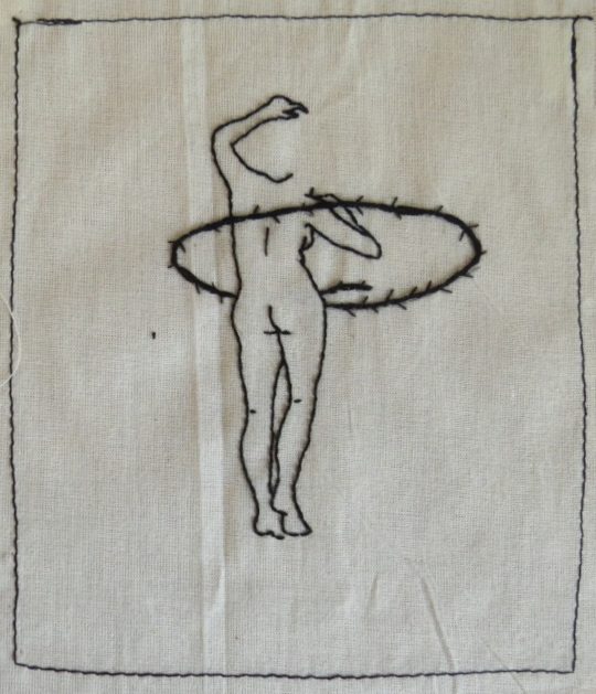 Janine Magalhães: Dança da dor, 2017, Handmade embroidery