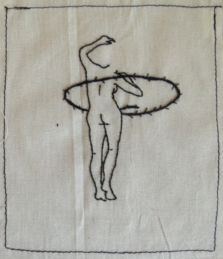 Janine Magalhães: Dança da dor, 2017, Handmade embroidery