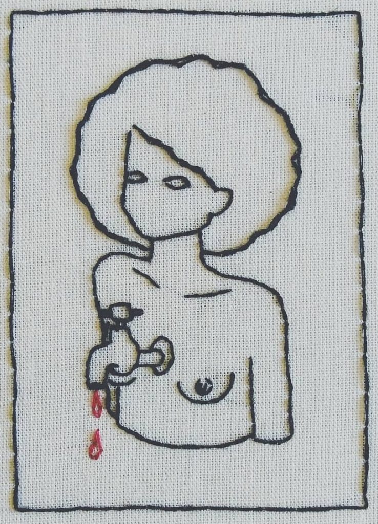 Janine Magalhães: Gota, 2017, handmade embroidery