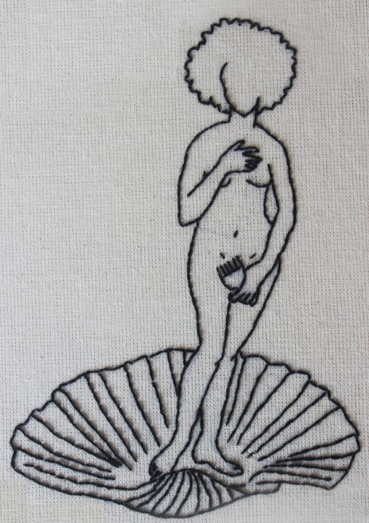Janine Magalhães: Black Venus, 2017, handmade embroidery