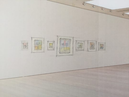Emily Jo Gibbs: Sketch for visual of the series hanging at The Saatchi Gallery
