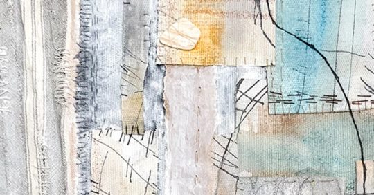 Mieke Lockefeer's textile artwork inspired by Stitch Club workshops by Shelley Rhodes