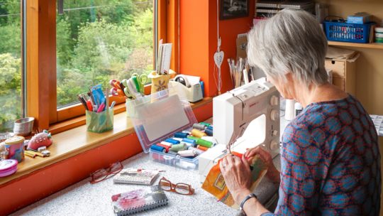 Sandra in her studio.