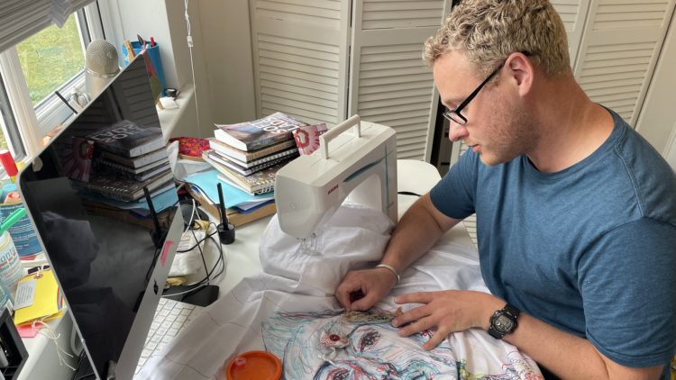 Oliver Bliss at work in his studio