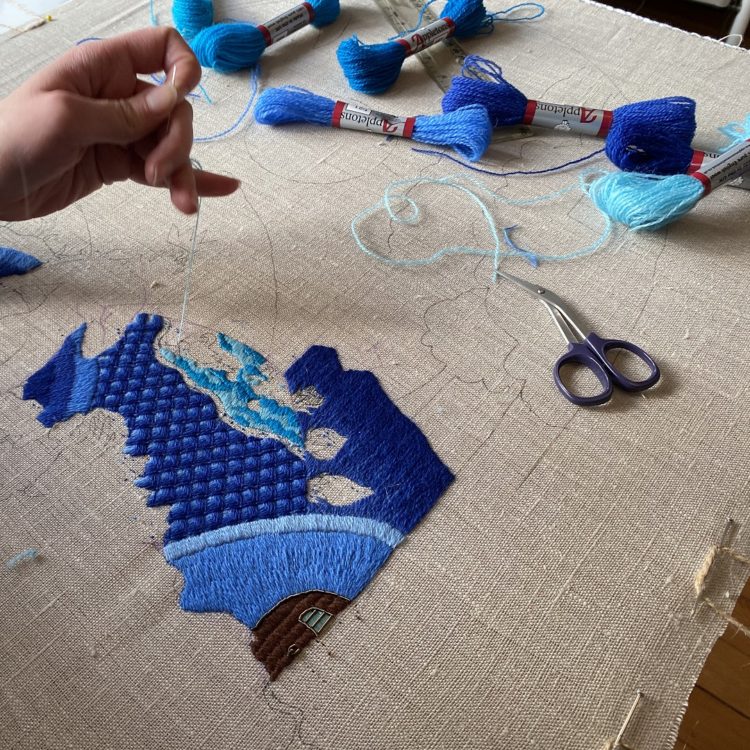 Livia Papiernik in her east London home studio. Photo: Chloe Rochefort