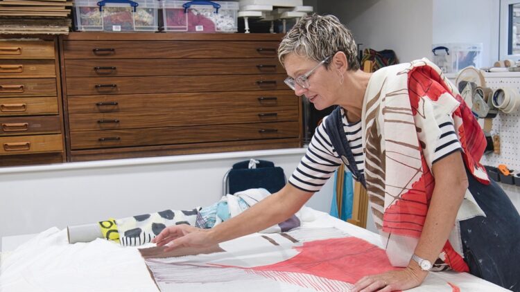 Dionne Swift in her studio