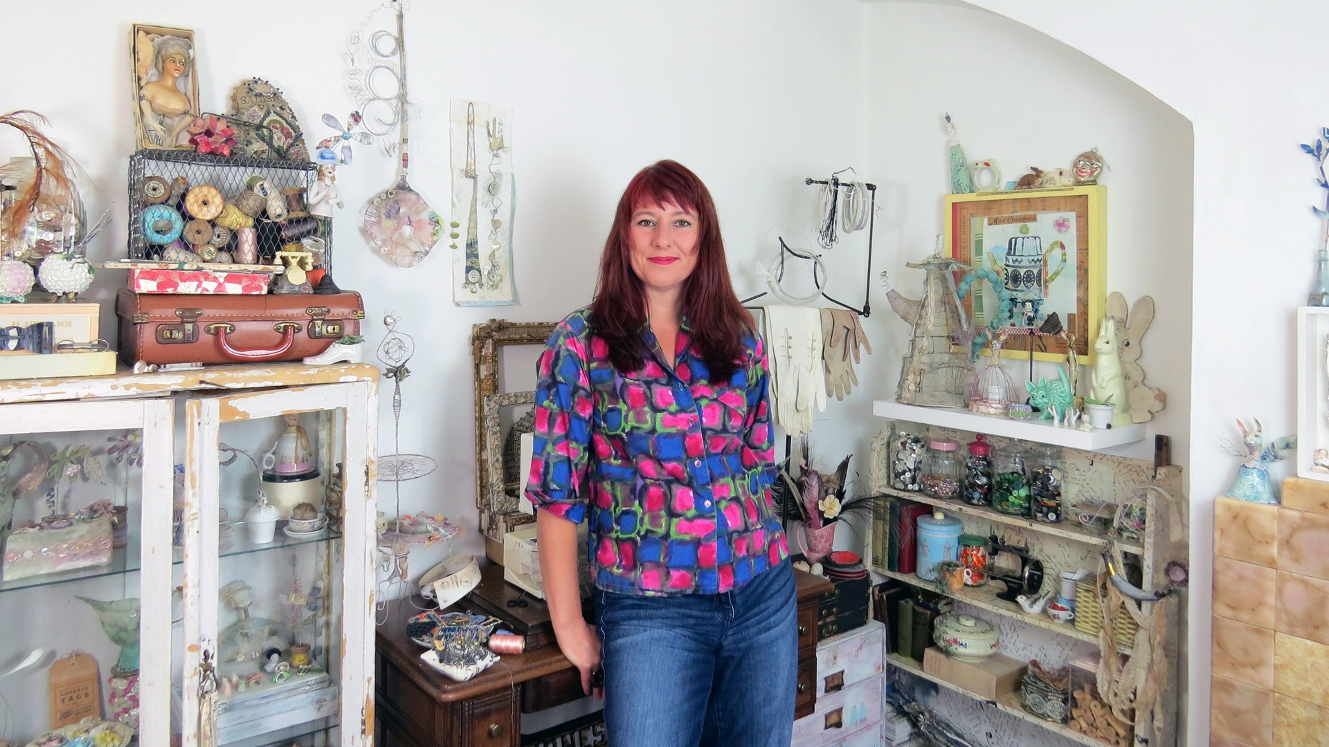 Priscilla Edwards in her studio. Photo Prue Edwards.