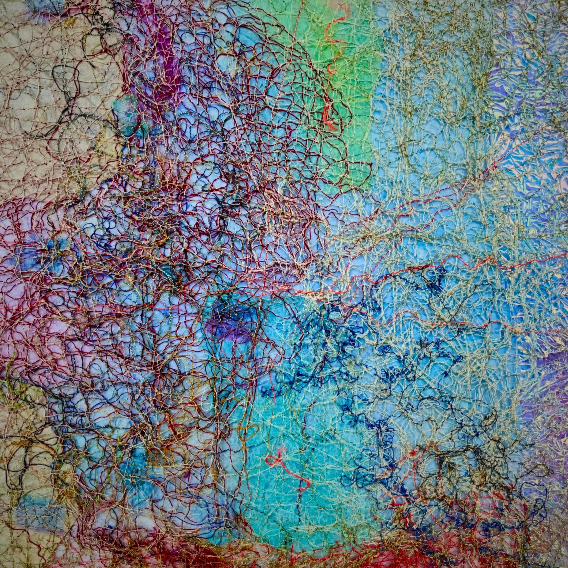 Abstract vibrant textured colourful patterns