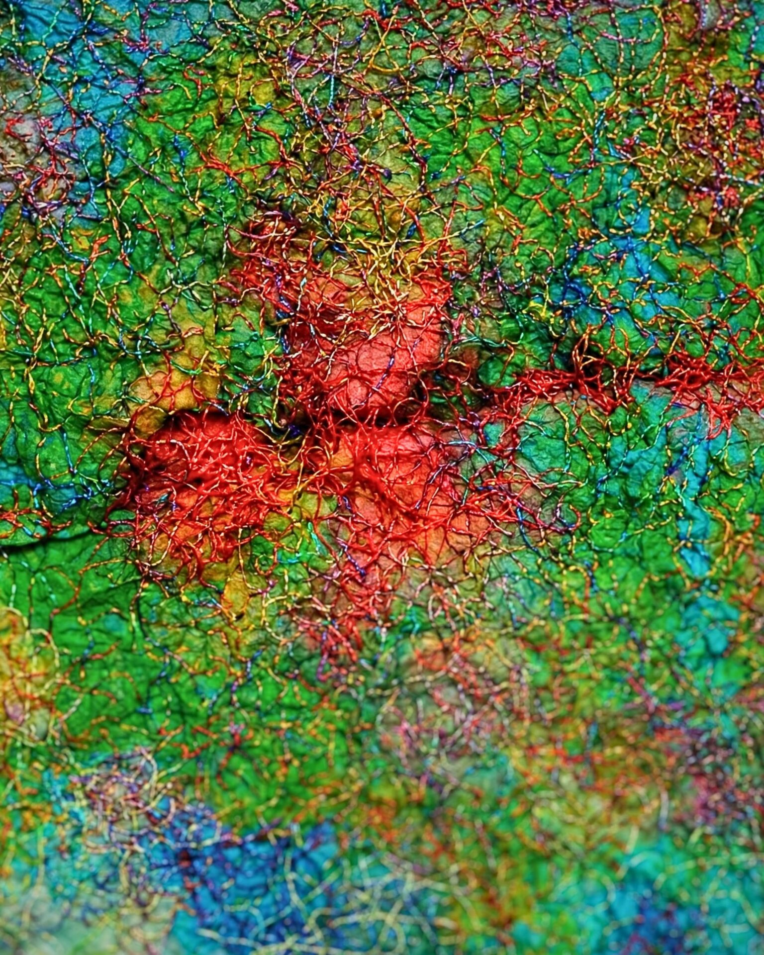 Vibrant abstract texture with colourful patterns.