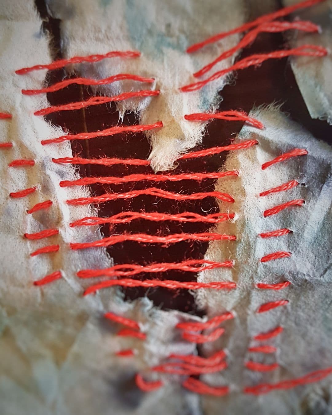 Image of a deconstruction stitching sample