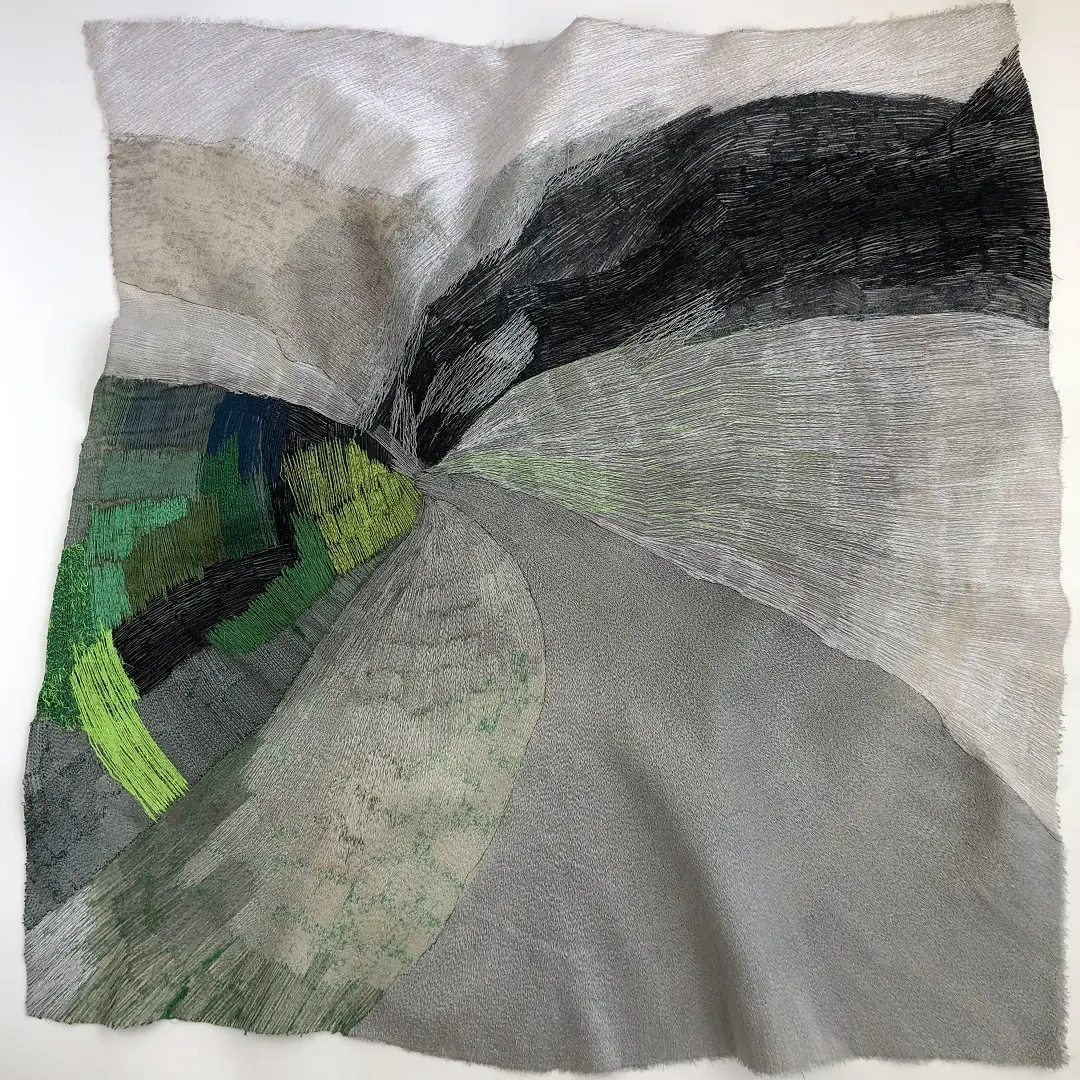 Abstract textile art piece
