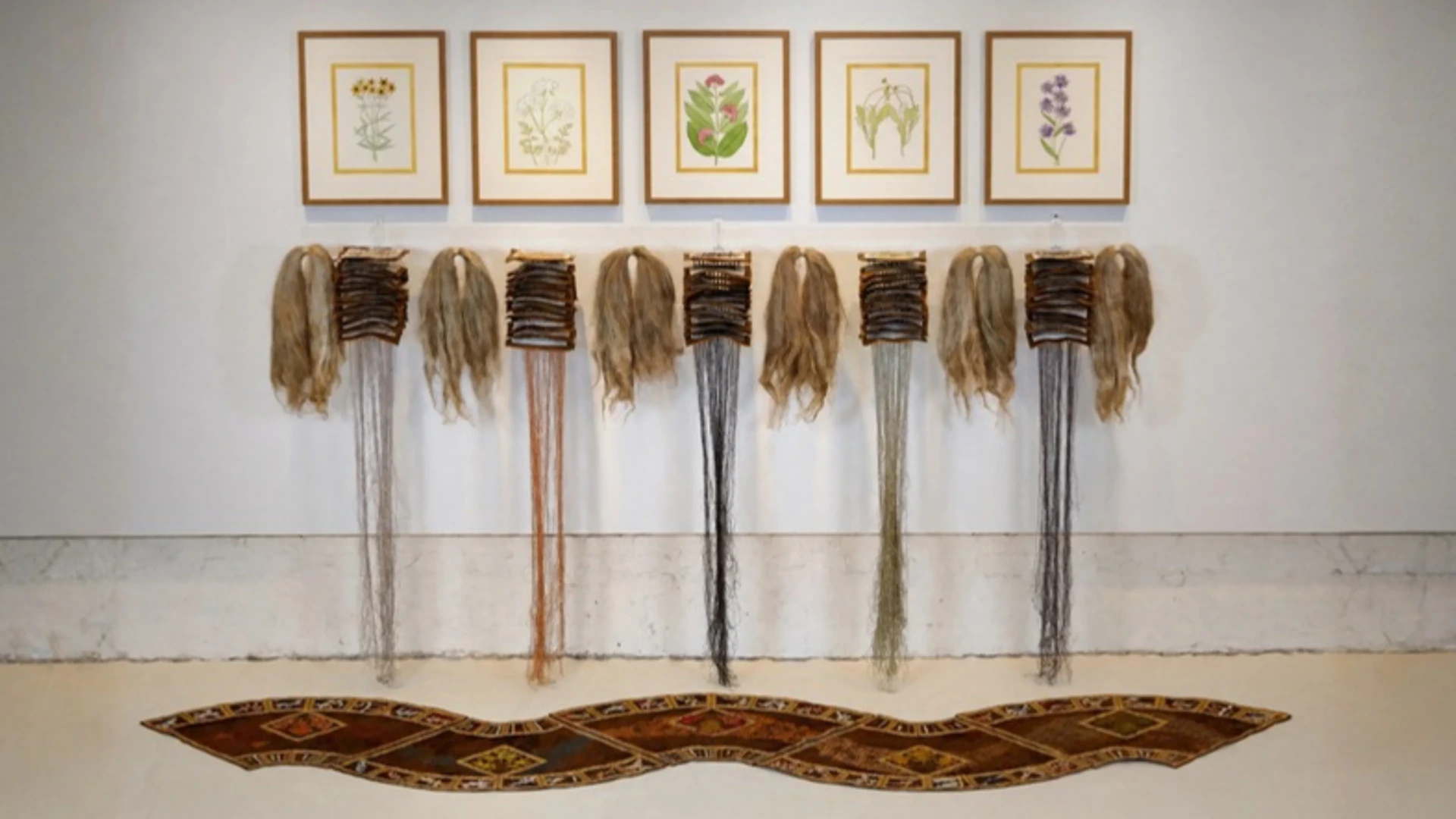 Art installation featuring natural materials.