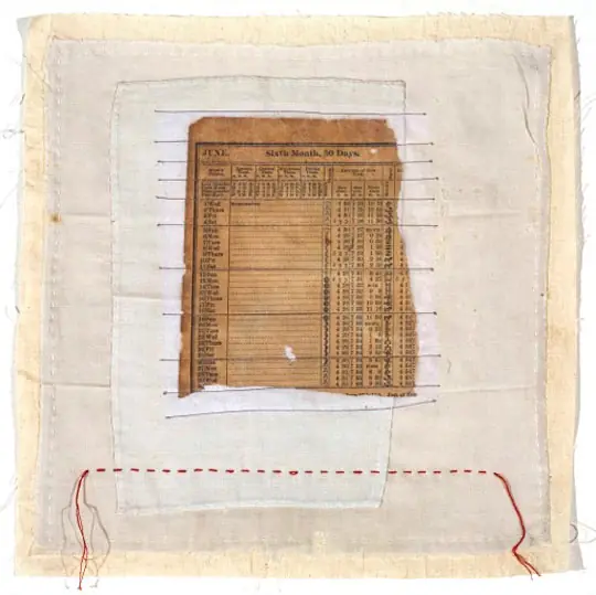 Textile art by Jette Clover
