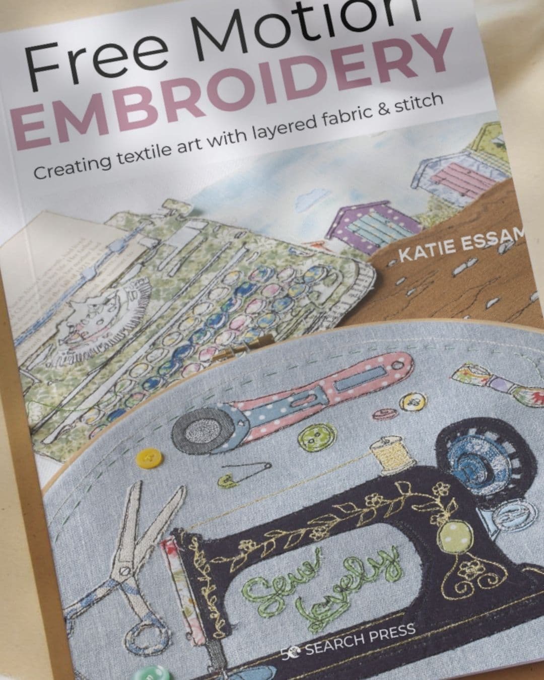 A book with a picture of sewing machine