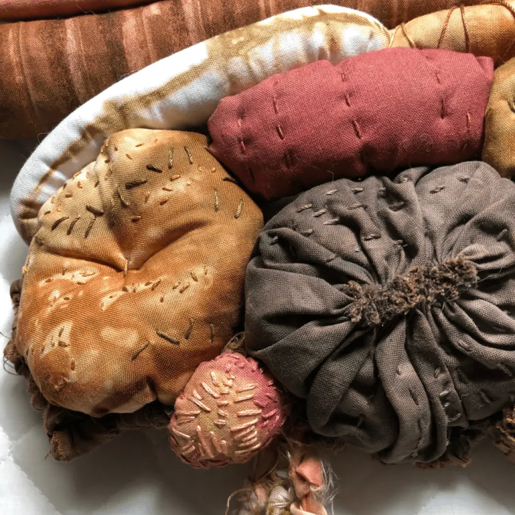 Textile art by Stitch Club member Laura Otten in response to a workshop with Clarissa Callesen