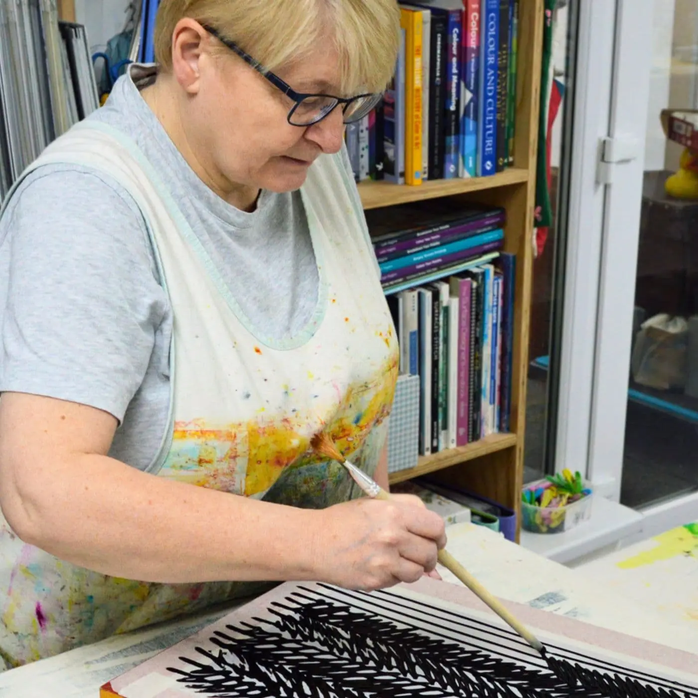 Leah in her studio.