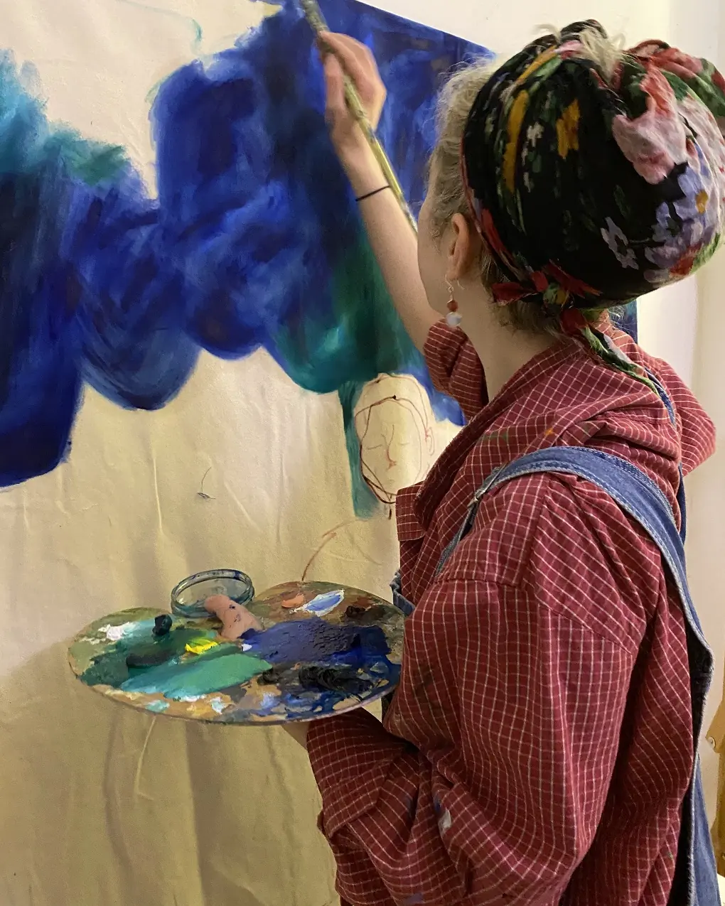 Textile Artist Livia Papiernik, in her east London home studio.