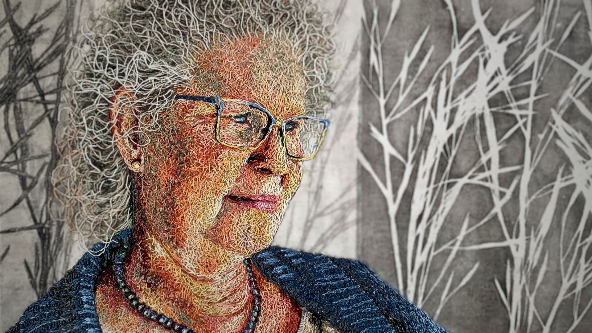 A stitched portrait