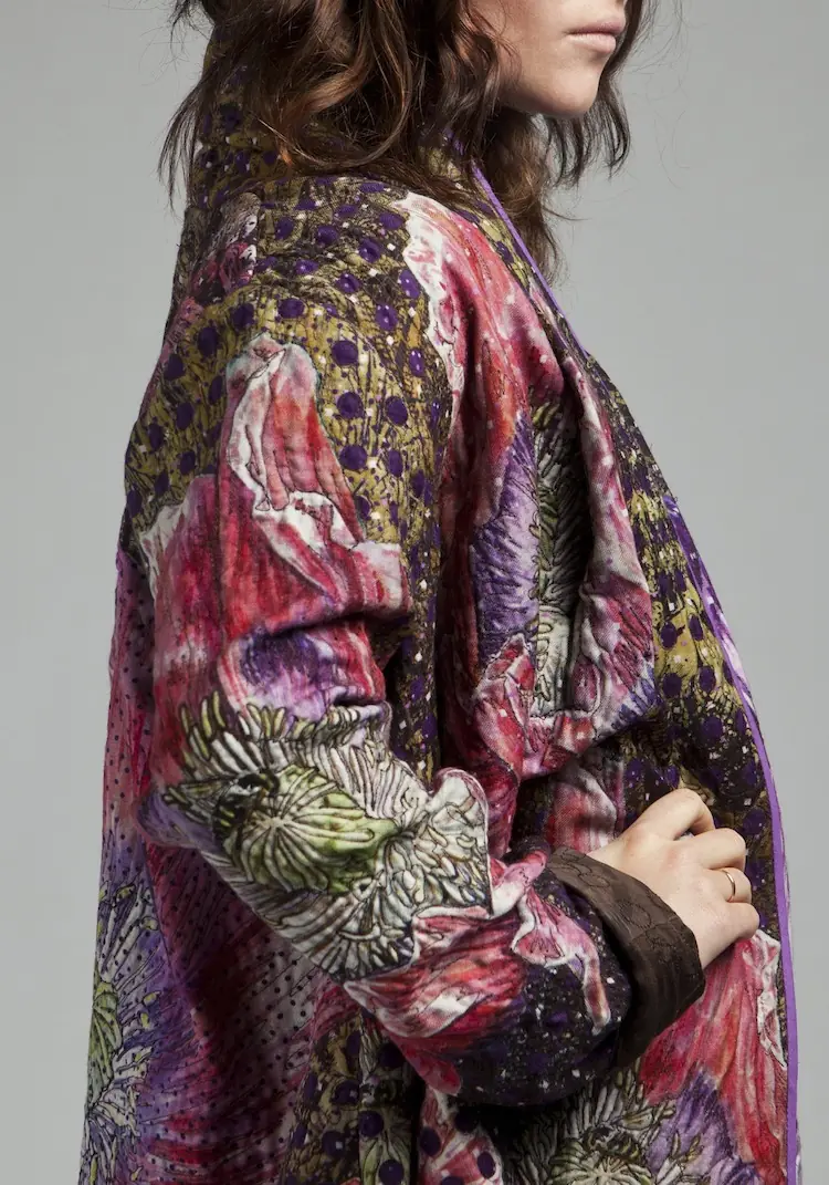alternative poppy jacket with differential shrinkage technique