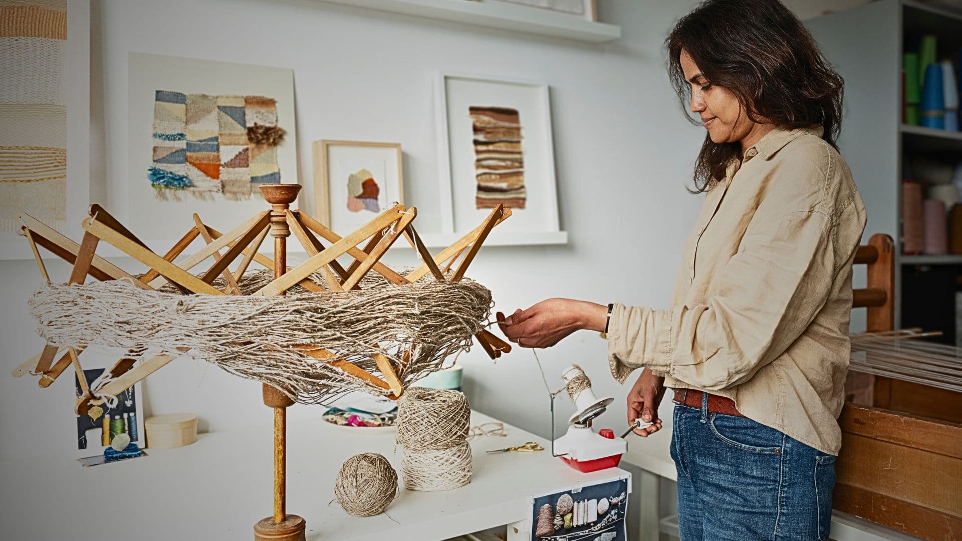 Rachna Garodia at work in her studio