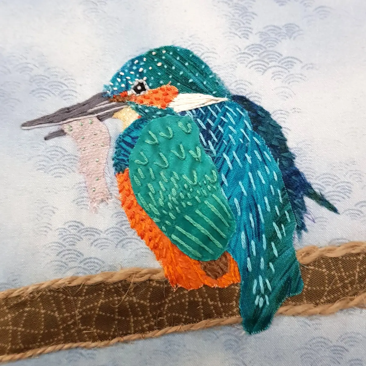 Erica Staxenius' piece in response to a Stitch Club workshop from Mandy Pattullo