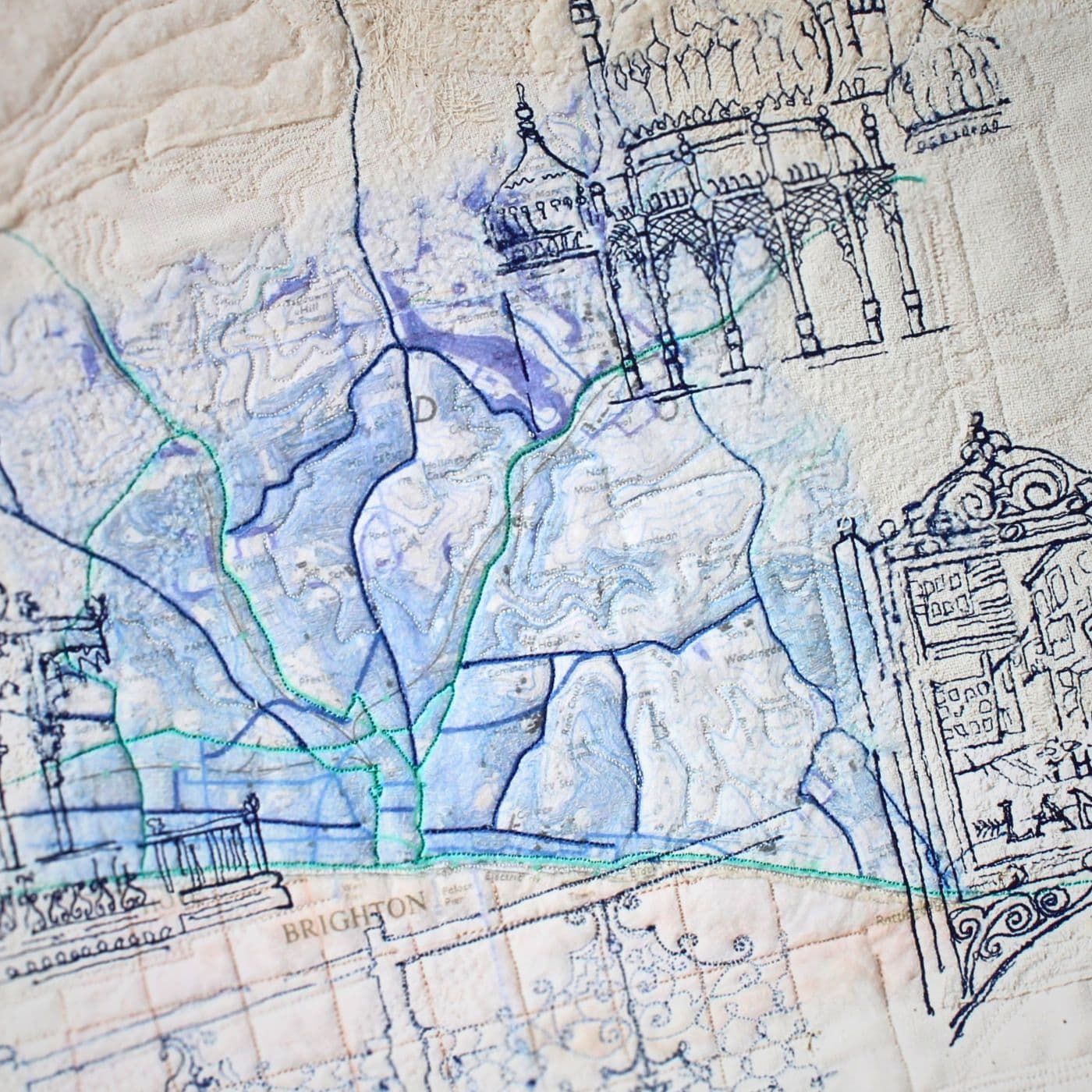 Textile artwork of Brighton